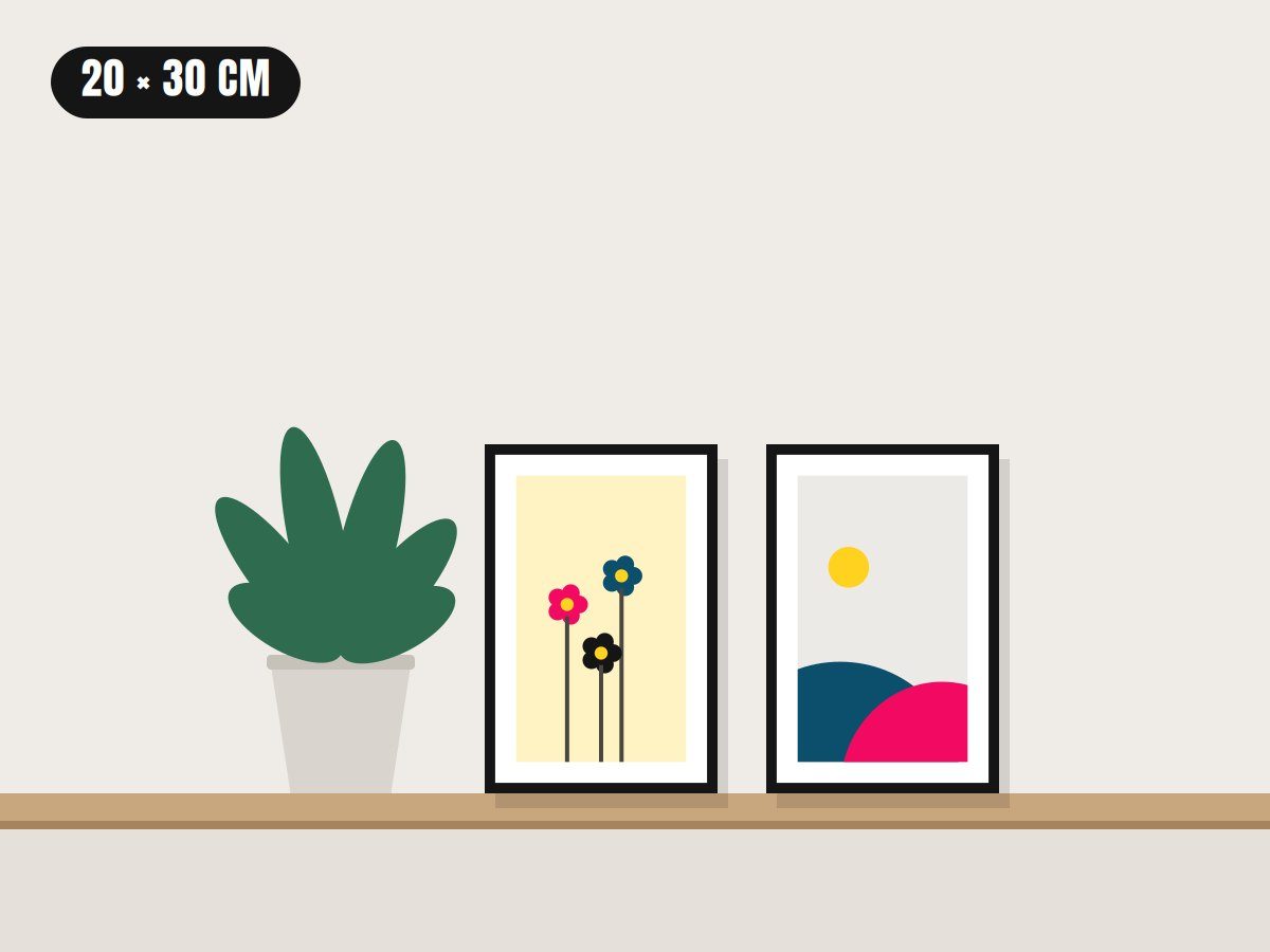 2 cuadros 20×30 cm, MyJ Sublimaciones